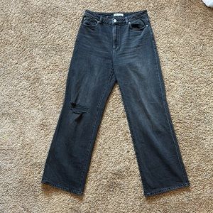 Garage Wide Leg Black Jeans